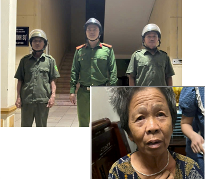Công an phường Nguyễn Đại Năng kịp thời hỗ trợ cụ bà đi lạc về nơi cư trú an toàn